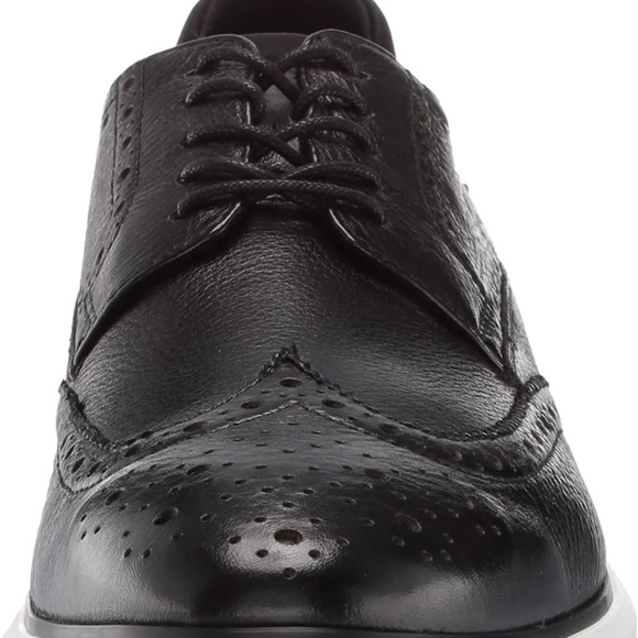 NWT Kenneth Cole New York Dover Leather Wingtip Mens Shoes - Size 11 - black - Picture 3 of 5